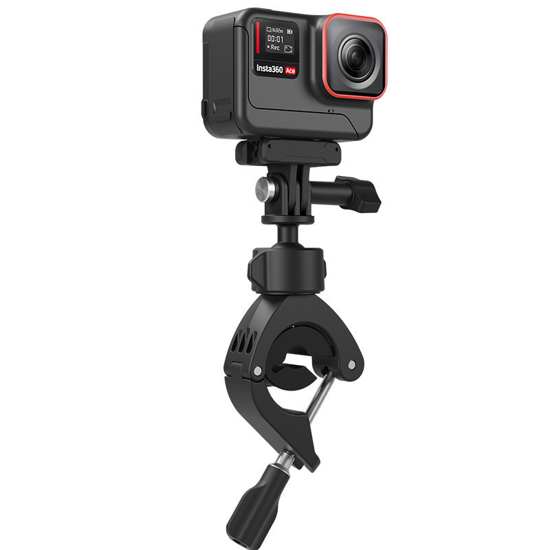 適用於DJI Action 4 /Insta360 Ace Pro相機配件自行車機車夾360°超級夾擴展支架輕型車把管夾