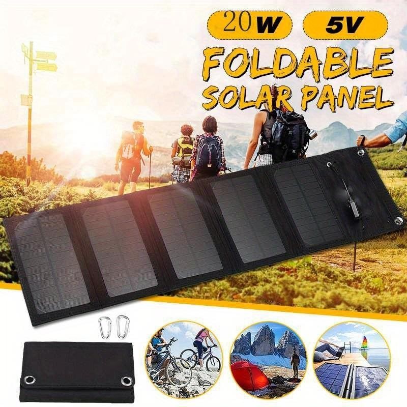 12w便攜式可折疊太陽能電池板電池充電器usb輸出手機充電戶外露營發電系統