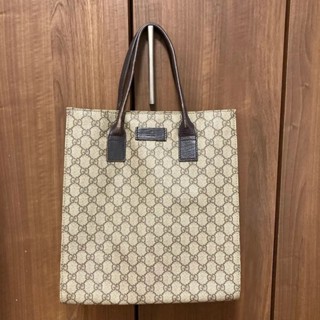 GUCCI 古馳 托特包 GG Supreme 皮革 PVC mercari 日本直送 二手