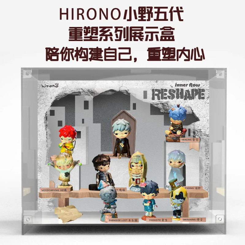泡泡瑪特小野5代SKULLPANDA HIRONO重塑系列主題場景收納盒展示盒