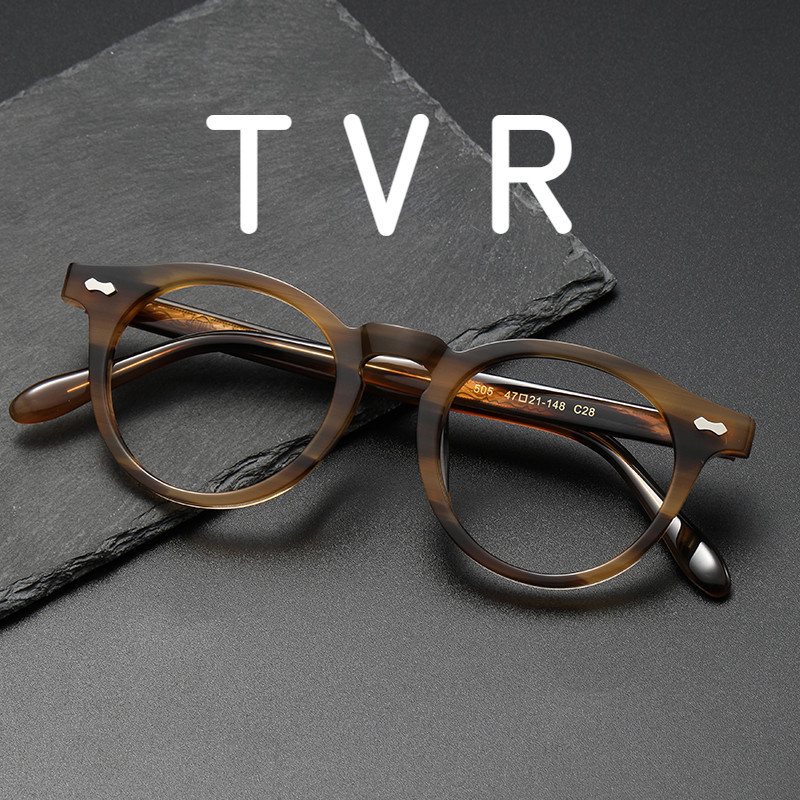 【TOTU眼鏡】日系手工眼鏡框 TVR同款505 復古眼鏡 橢圓框板材 近視眼鏡架