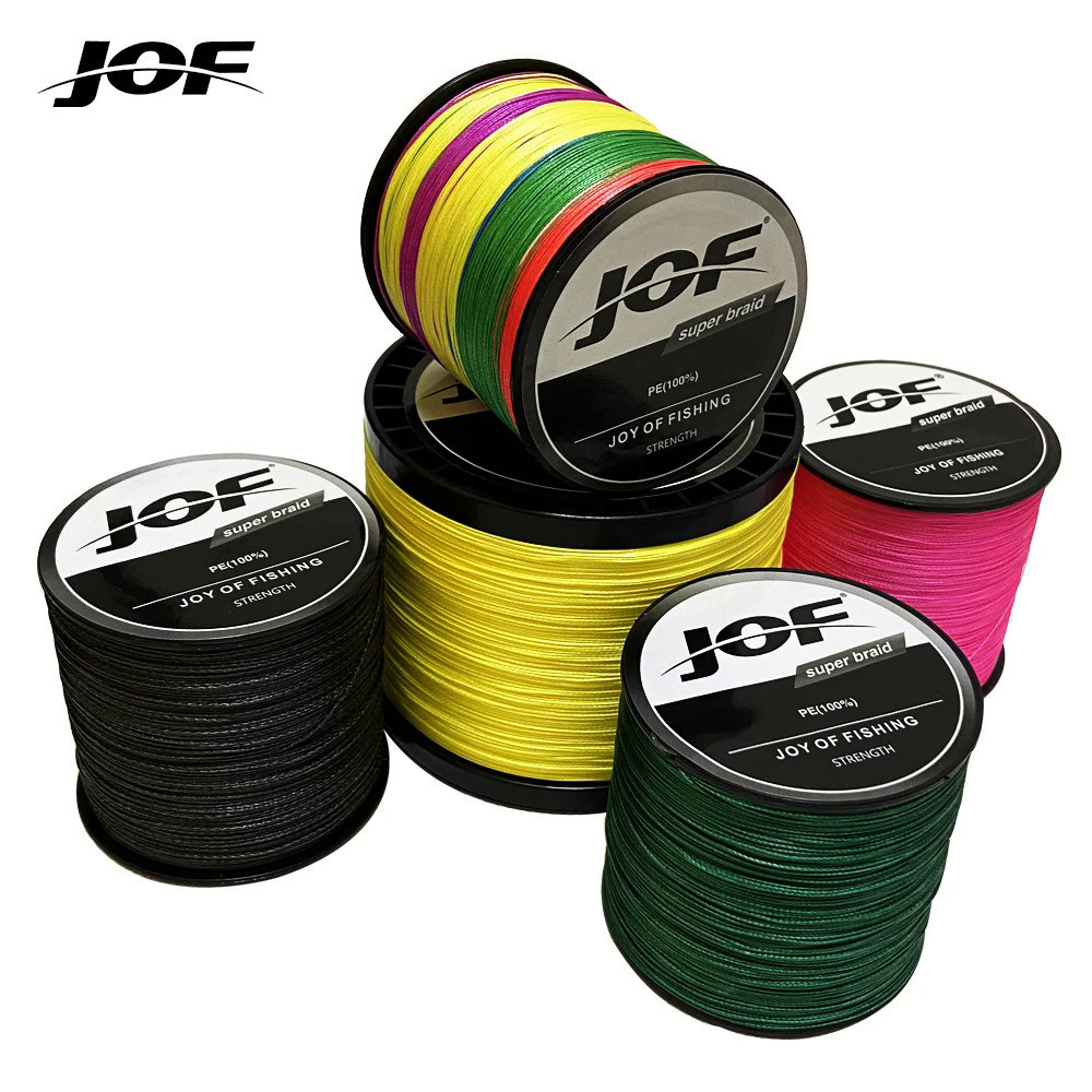 Jof 1 件 4 股編織釣魚線,高品質 300-1000M 編織釣魚線,用於鹽水的超強耐用 PE 線