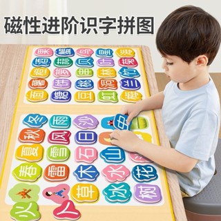 0-3到6歲兒童磁力識字拼圖寶寶磁性幼兒早教書認字板益智女孩玩具