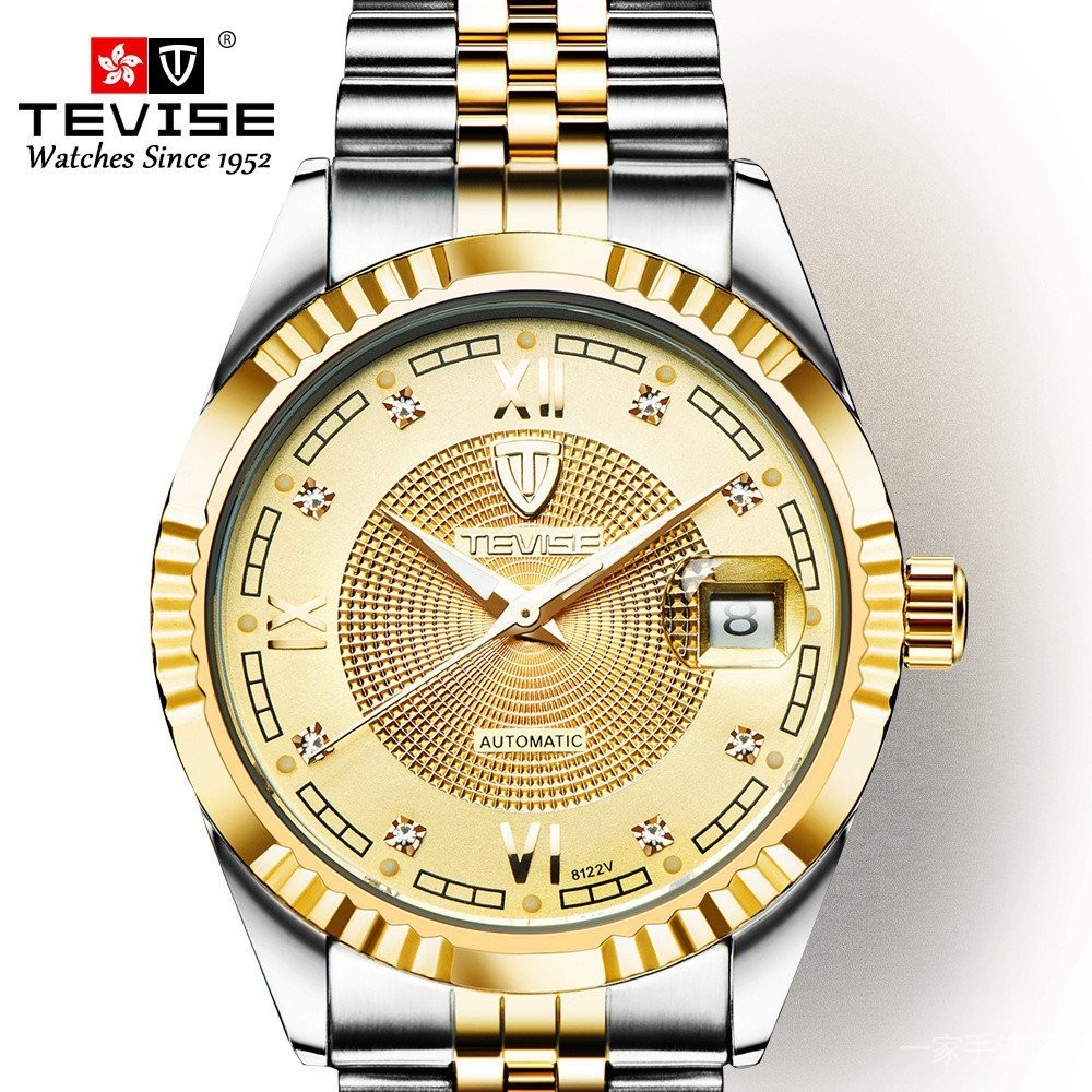 【現貨秒發】瑞士TEVISE男士手錶新款防水休閒時尚男士手錶全自動機械手錶 IQBB