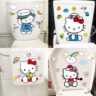 Hello Kitty 可愛 馬桶貼紙 裝飾貼 馬桶蓋貼畫 防水貼 自粘貼 無痕貼 廁所衛生間裝飾牆貼