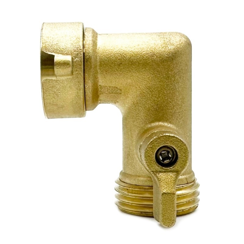 Pcf* 3 4 內螺紋軟管適配器水系統連接器黃銅斜角水龍頭連接器 3 4 旋轉軟管連接器