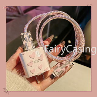 Newst Heart case for Apple 18W 20w 充電器保護性透明透明外殼適用於 iPhone 15