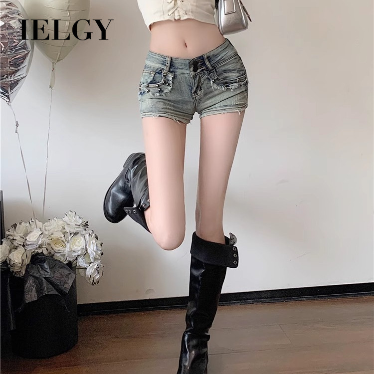 Ielgy 美國辣妹女式低腰牛仔短褲