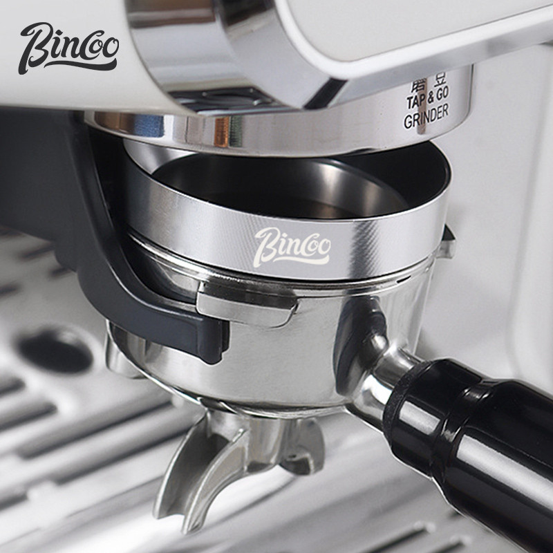 【现貨】Bincoo意式咖啡手柄帶磁接粉環咖啡機51/53/58mm不鏽鋼接粉器
