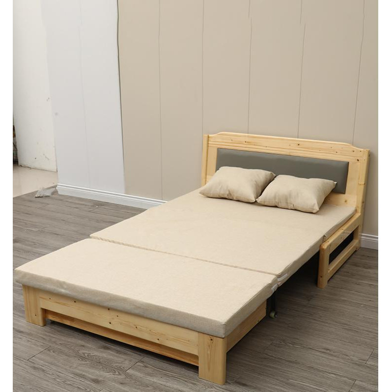 【廠家直銷✨免運】沙發床 實木可摺疊床 兩用新款沙發床 原木風簡易單人沙發床 書房儲物沙發床 小戶型伸縮沙發床
