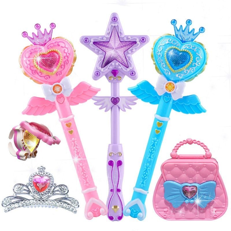 兒童節 仙女 魔法棒 公主禮物 女童 音樂發光 變身器 小天使棒 新年玩具