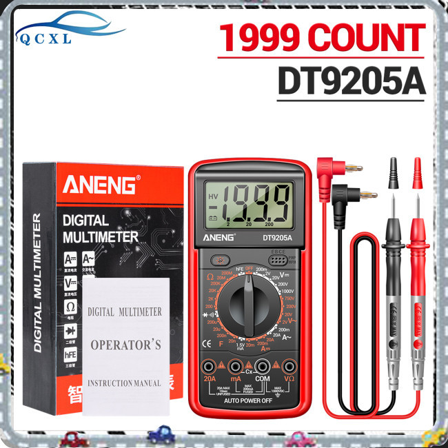 清倉價!! Aneng DT9205A數字萬用表1999計數高精度多功能交直流電壓電流