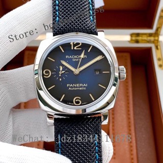 PANERAI 沛納海 Luminor DUE 系列 GMT45mm 直徑 Luminor 錶殼,潮藍色錶盤自動機械男錶