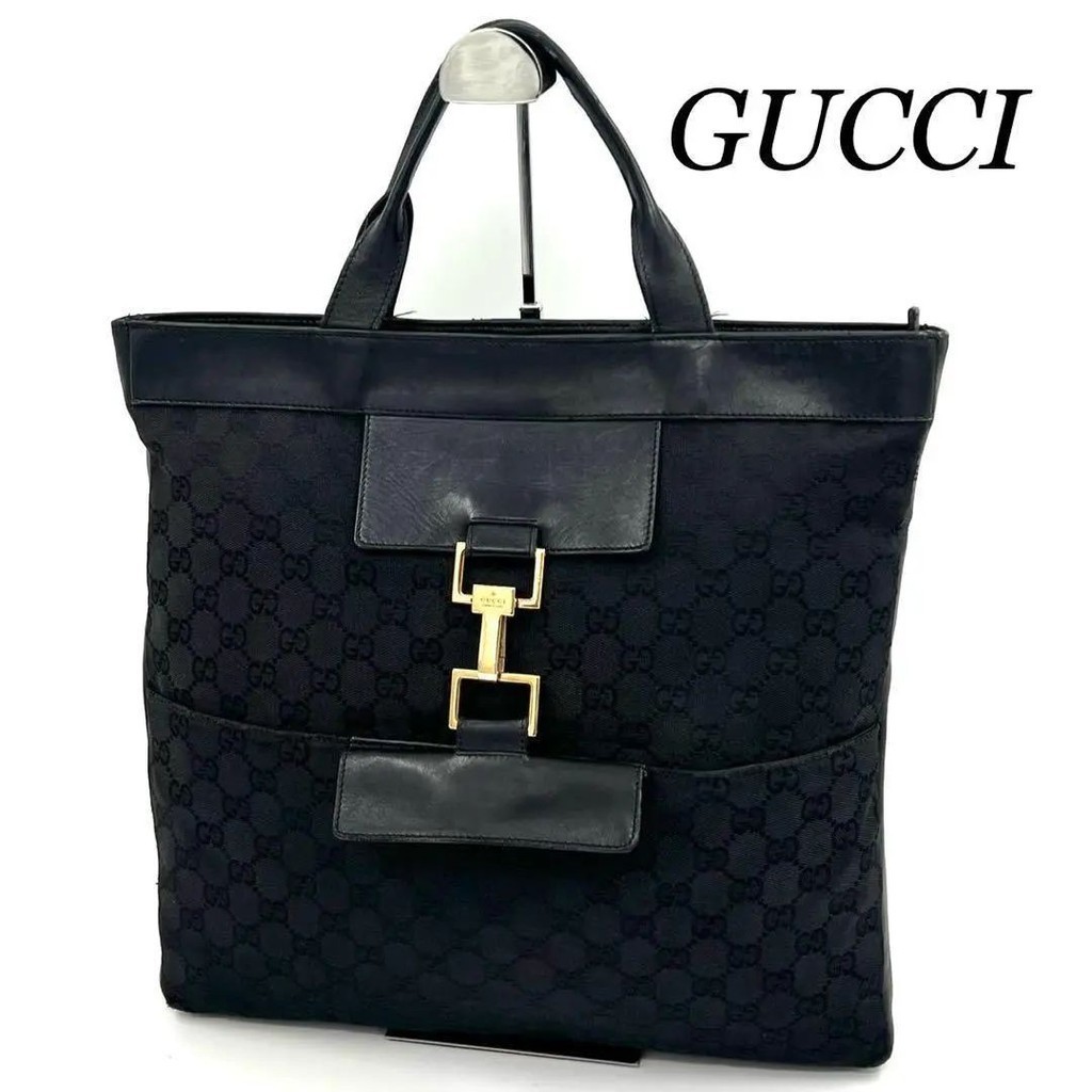 GUCCI 古馳 手提包 New Jackie 賈姬包 馬銜扣 GG Canvas 帆布 mercari 日本直送 二手