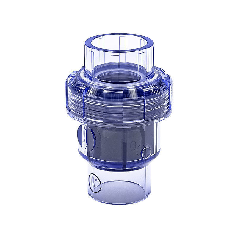 4.10 爆款 UPVC透明活接止回閥排水管單向閥塑膠下水管20逆止閥水族魚缸配件