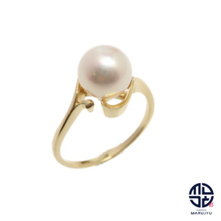 MIKIMOTO 飾品 戒指 珠寶 金 黃色 珍珠 18K金 18K 5號 日本直送 二手