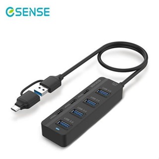 Esense逸盛 4A+3C 7 Port USB3.0集線器(黑)