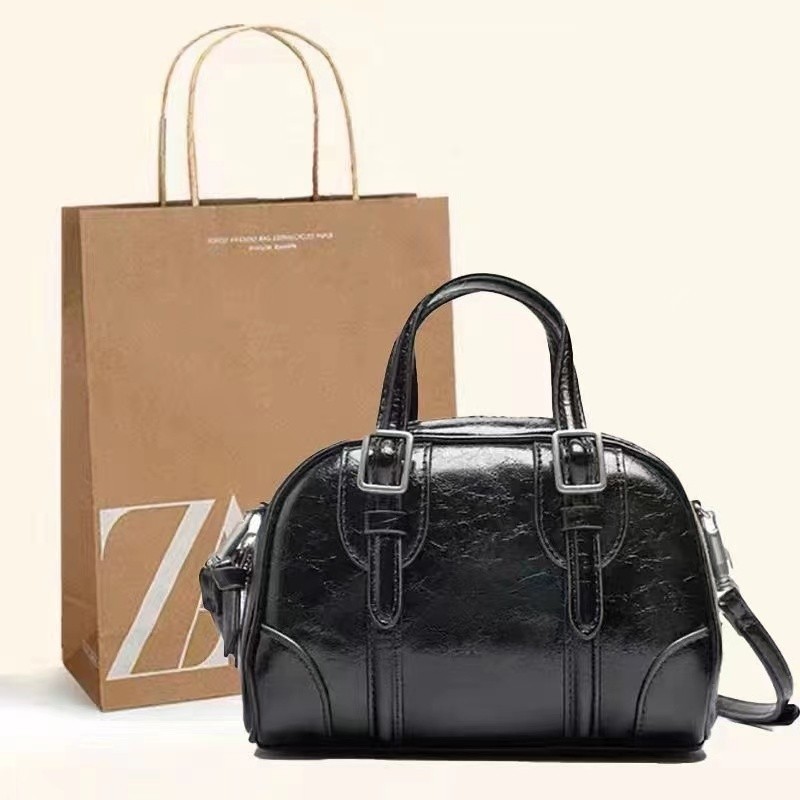 Zara2024新款女式時尚軟皮大容量手提單肩包za999999-0206