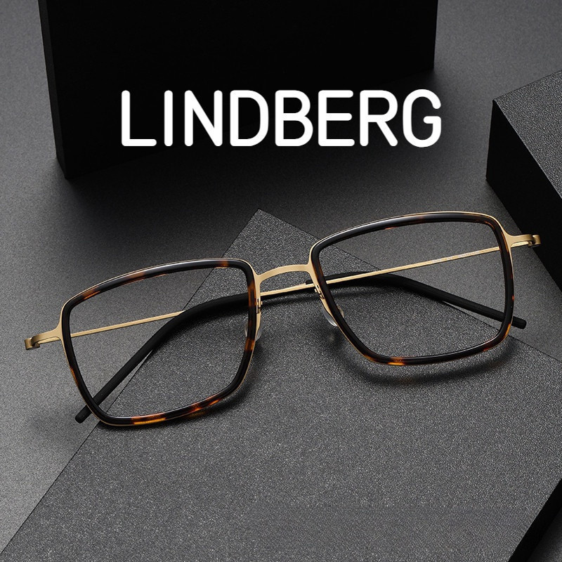 【Ti鈦眼鏡】純鈦眼鏡框 新款LINDBERG林德伯格同款5508A復古玳瑁板材可配 近視眼鏡架