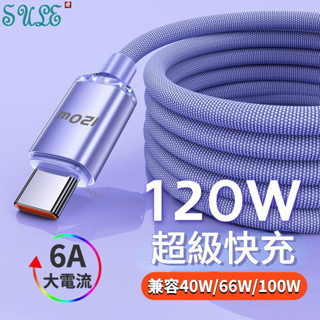 PD快充線 晶耀 傳輸線 適用 Type-C USB 數據線 三星 小米 USB-C 手機充電線 120W 編織傳輸線