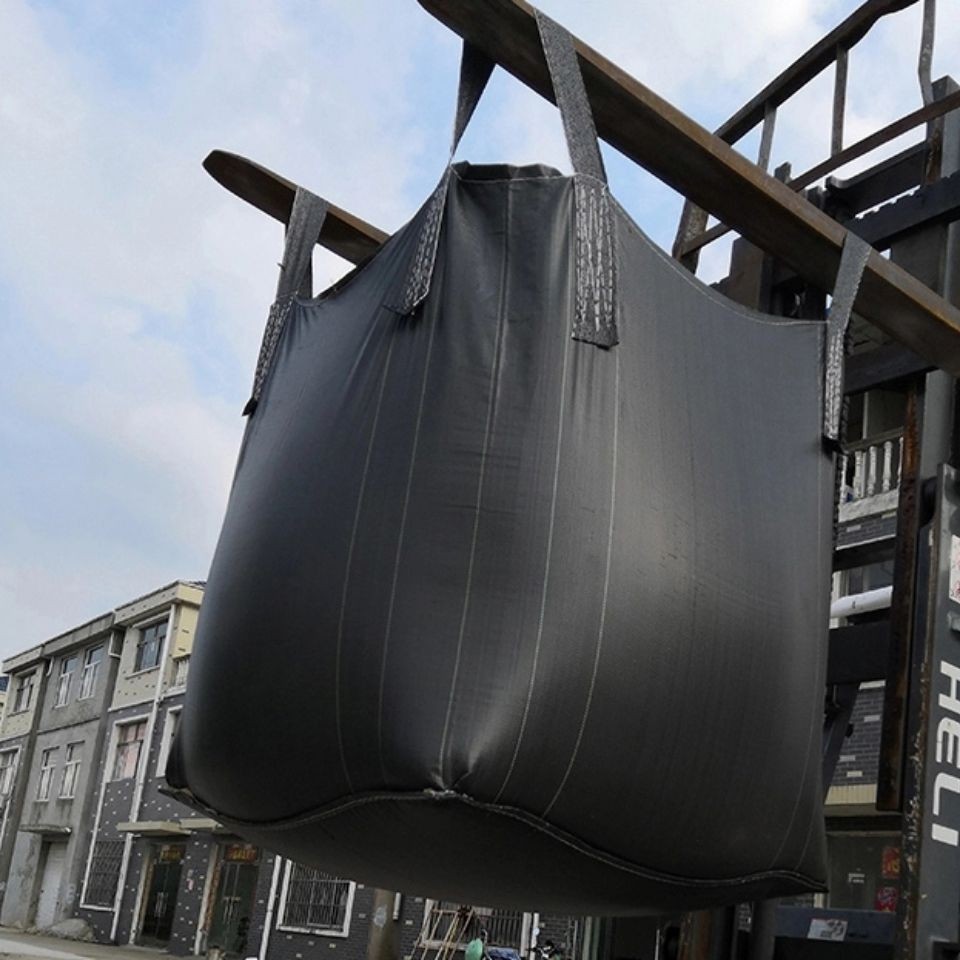 黑色全新噸袋噸包加厚耐磨太空袋固體廢品噸袋包裝袋集裝袋預壓袋