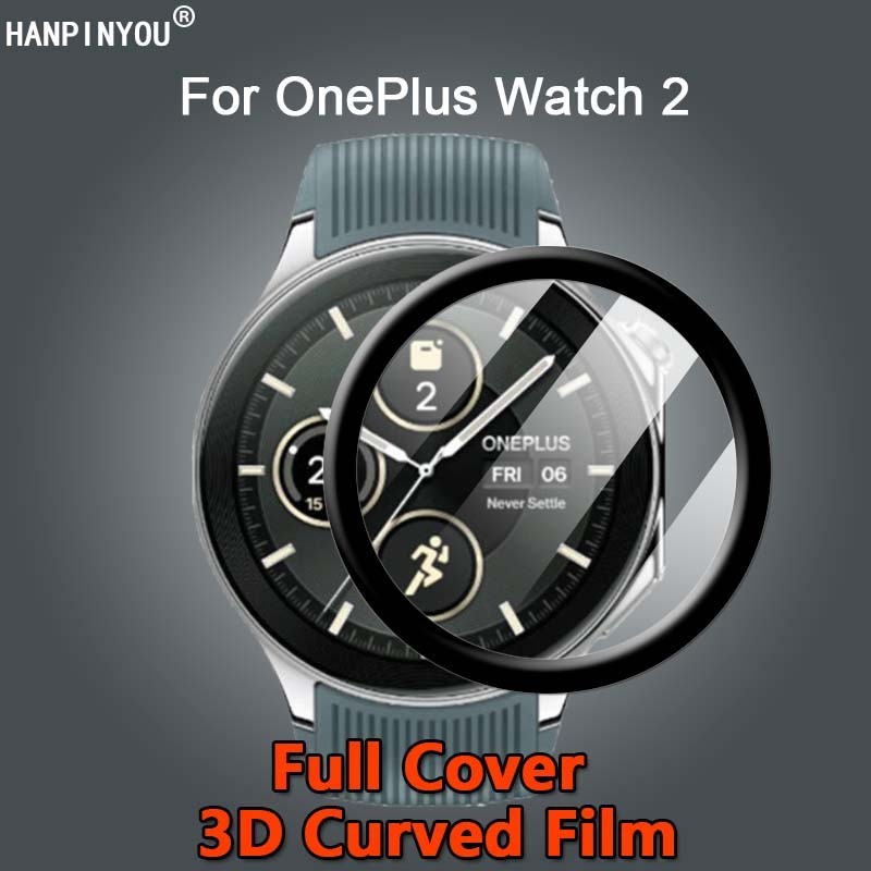 適用於 OnePlus Watch 2 / OPPO Watch X 全覆蓋高清透明電鍍軟 PET PMMA 薄膜三維曲