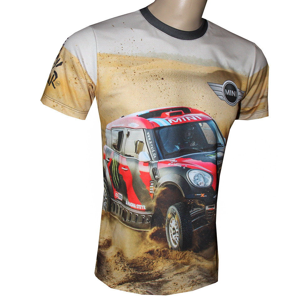 Mini COOPER DAKAR 昇華 T 恤 Baju 超細纖維 Jersi