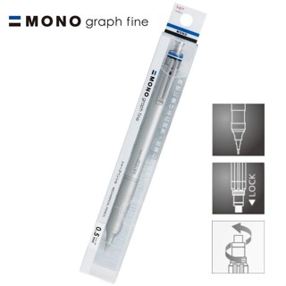 TOMBOW MONO graph fine 0.5mm低重心自動鉛筆/ 銀色 eslite誠品