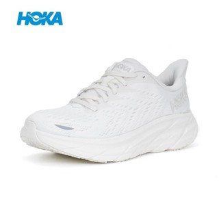 Hoka Clifton 8™ 經典休閒運動鞋 | 男、女時尚跑步鞋 | "純白"
