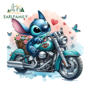 Earlfamily Stitch Ride 摩托車搞笑車貼個性防水 JDM 貼花適用於摩托車衝浪板筆記本電腦手提箱卡車