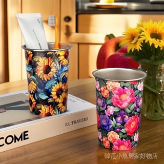 不鏽鋼洗漱杯 刷牙杯 情侶杯 馬克杯 漱口杯 咖啡杯 新款不銹鋼304洗漱杯水杯傢居日用多用杯高顔值刷牙不銹鋼漱口杯
