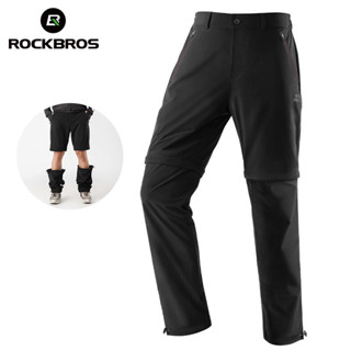 Rockbros 運動可拆卸褲子短褲彈力慢跑登山褲男士透氣休閒褲