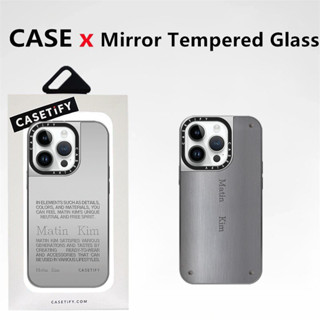 豪華 CaseTif 聯名時尚品牌 Matin Kim 3D 標誌電鍍鏡面手機殼適用於 IPhone 12 13 14