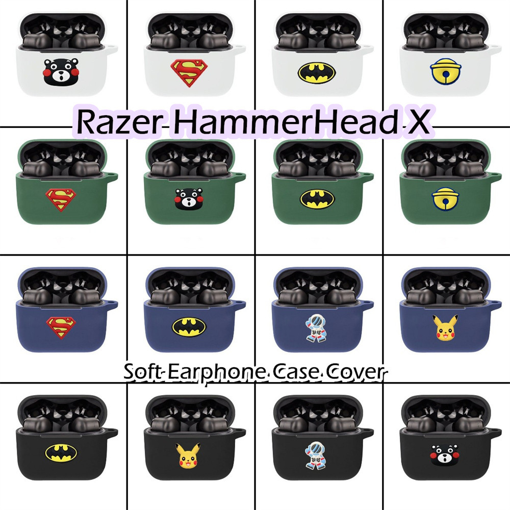 現貨! 適用於 Razer HammerHead X 手機殼卡通簡約圖案軟矽膠耳機殼外殼保護套