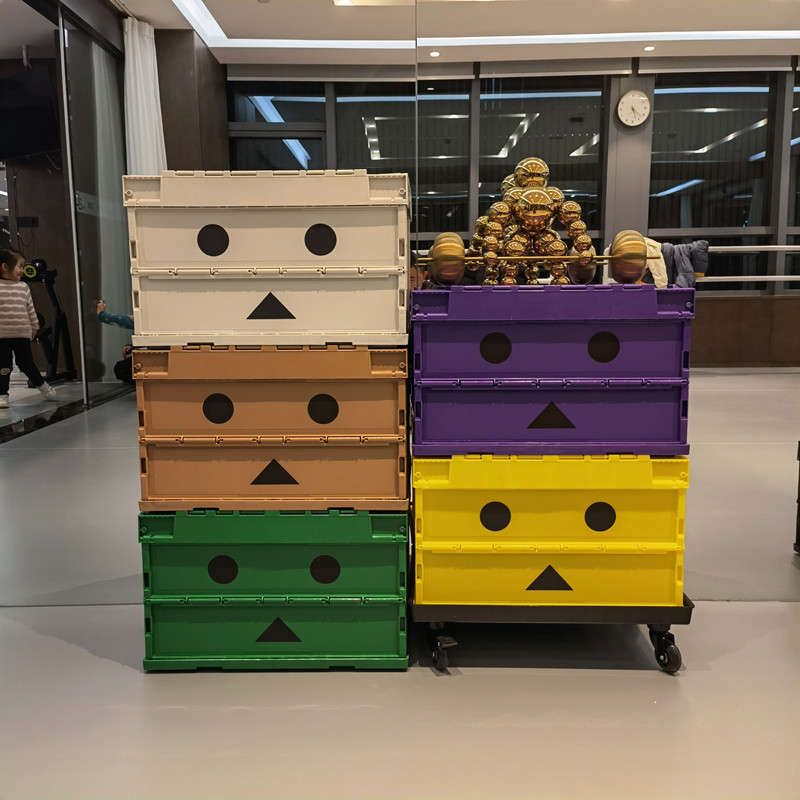 【現貨✨免運】日式潮牌箱子 紙箱人 阿楞收納盒 整理箱子 現代簡約戶外家用箱子 車載摺疊箱子 收納箱