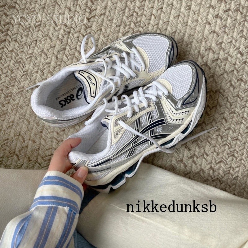 ASICS GEL-KAYANO 14 奶油白銀 低筒 復古跑鞋 1202A056-109