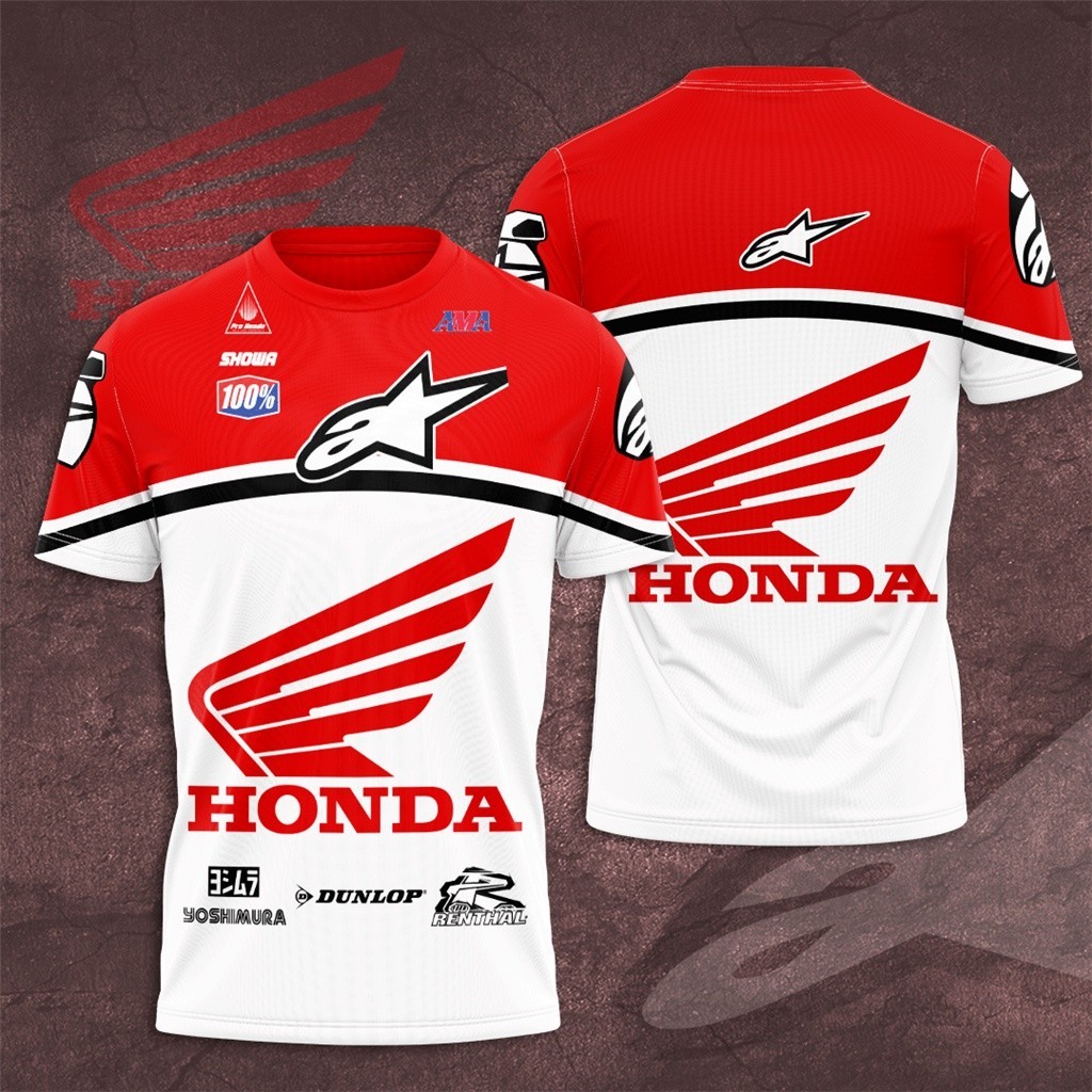 HONDA Motop 休閒短袖 T 恤,本田 HRC 3D 打印,適合我