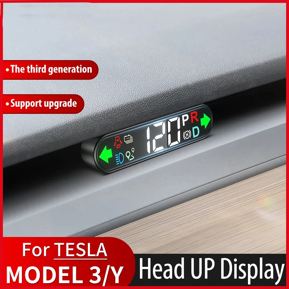Ot HUD 抬頭顯示器適用於特斯拉 Model Y Model 3 專用抬頭顯示車速表適用於 TESLA 汽車 Mod