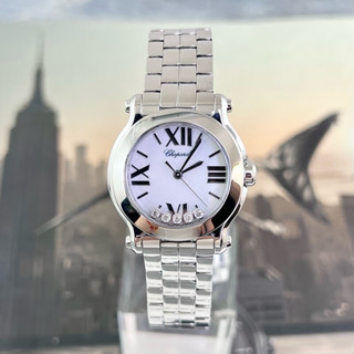 快樂鑽系列 30mm表徑18k玫瑰金/精鋼石英女士手錶 腕錶