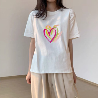 Linki ✿ 時尚短袖T恤圓領春夏寬鬆印花上衣女生衣著