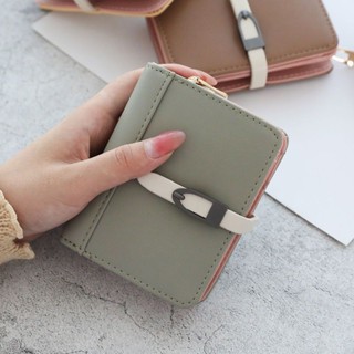 Simple and Classic Morandi Folding Card Bag Wallet One P簡潔經典