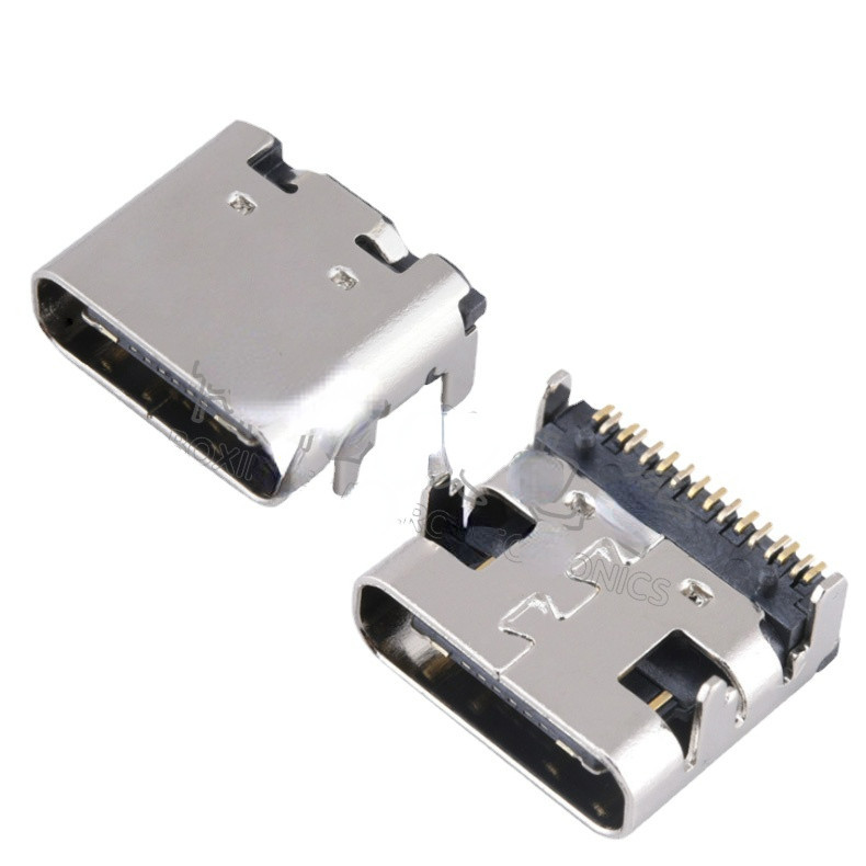 貼片 USB-3.1插座 16P type-c母座 雙向 高清傳輸接口 4腳直插 USB-3.1插座