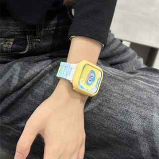 馬卡龍彩色樹脂錶帶 適用於 Apple Watch 9 8 7 6 5 SE 蘋果手錶錶帶 41mm 44mm 彩虹錶帶