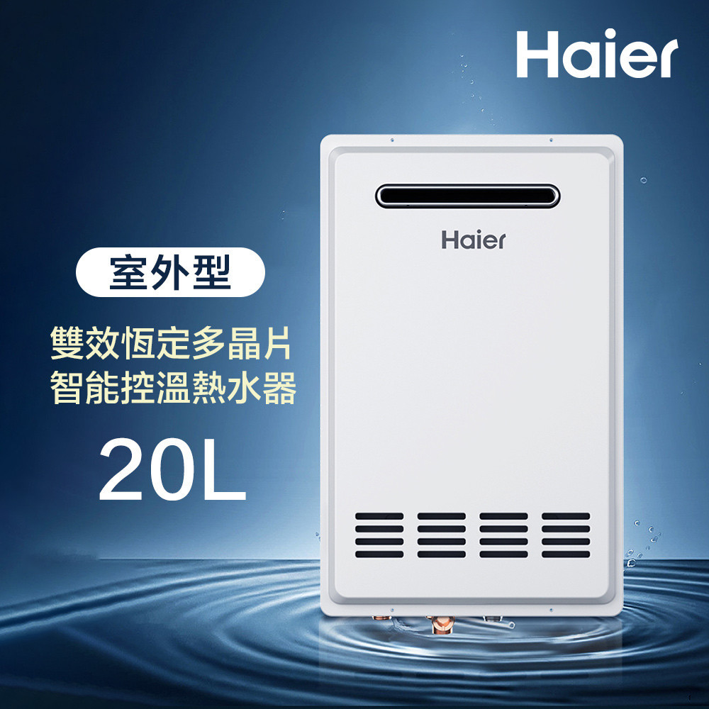 【Haier 海爾】20L 室外專用強制排氣熱水器SA1基本安裝JSW38-T20（NG1/RF式）