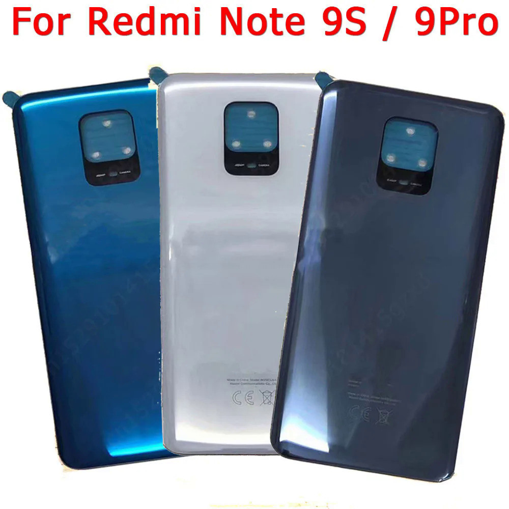 REDMI XIAOMI 適用於小米紅米 Note 9 Pro 9Pro 9S 後殼蓋外殼更換備件的原裝背面電池蓋