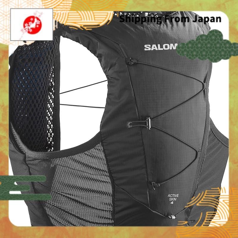 SALOMON 水合背心式背包 ACTIVE SKIN 4 SET 黑色/黑色 M