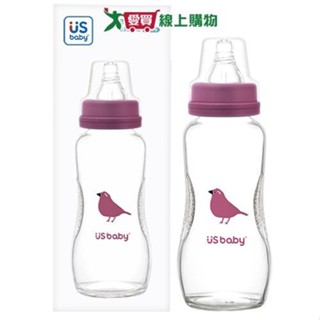 優生 真母感玻璃瓶 一般口徑 L240ml-朱雀 超耐熱玻璃 人體工學 透過8大重金屬檢驗 抗化學侵蝕【愛買】