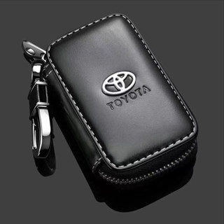 MAZDA NISSAN 通用汽車鑰匙包頂層牛皮汽車鑰匙包適用於豐田日產馬自達各種汽車標誌通用鑰匙套