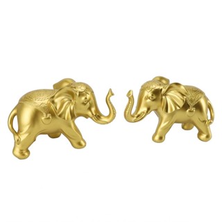 樹脂大象雕像金色雕像手工動物裝飾品