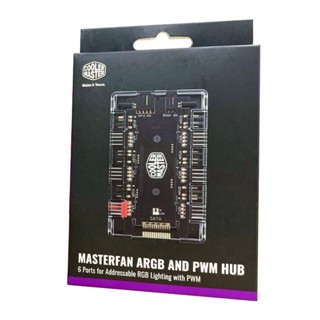 Cooler Master酷碼ARGB燈光PWM風扇1對6集線器(MFX-ZHHN-1NNN6-R1) (平行進口)